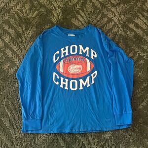 Florida Gators Chomp Chomp Long Sleeve T-Shirt Mens Medium Blue